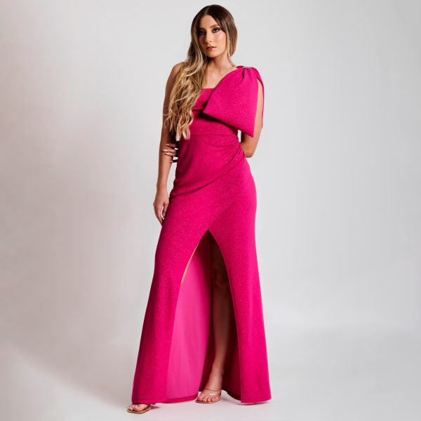 Vestido largo escarchado